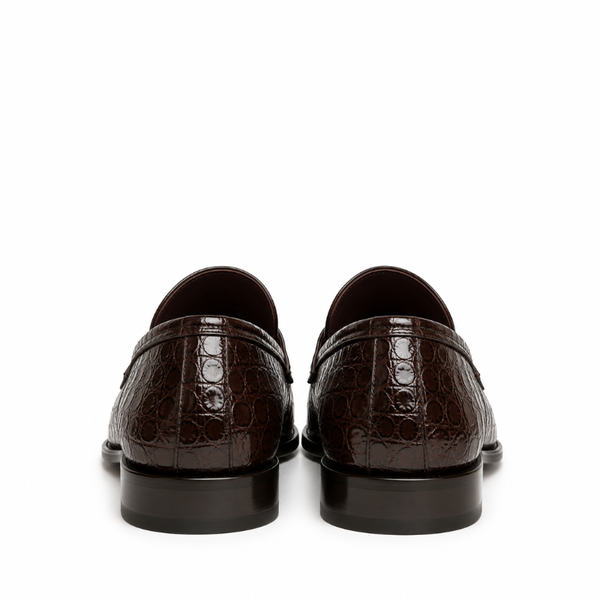 Croc Texture Leather Masterpiece Loafers