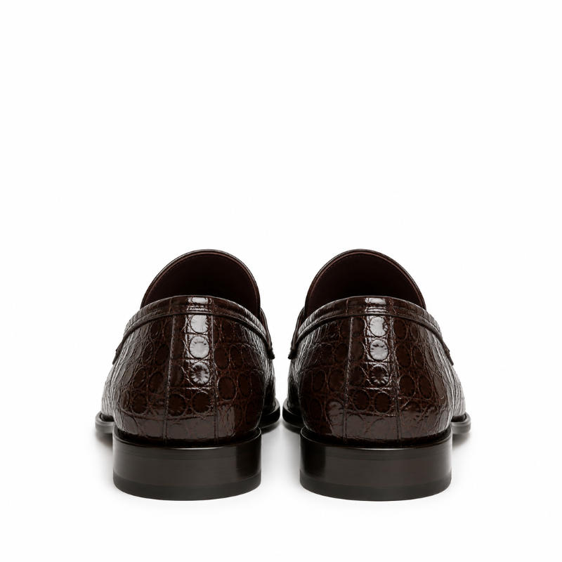 Croc Texture Leather Masterpiece Loafers