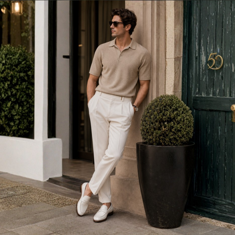 Croc Texture Leather Masterpiece Loafers
