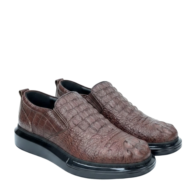 Croco Edition Monarch Leather Loafers