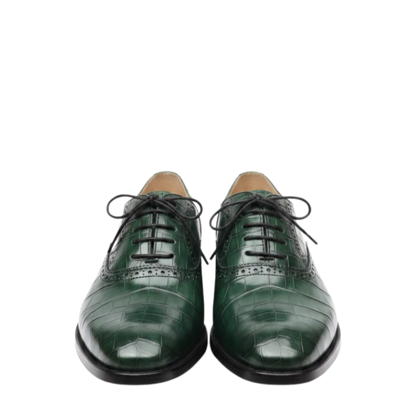 Crocodile Texture Embodied In Regal Oxford Shoes