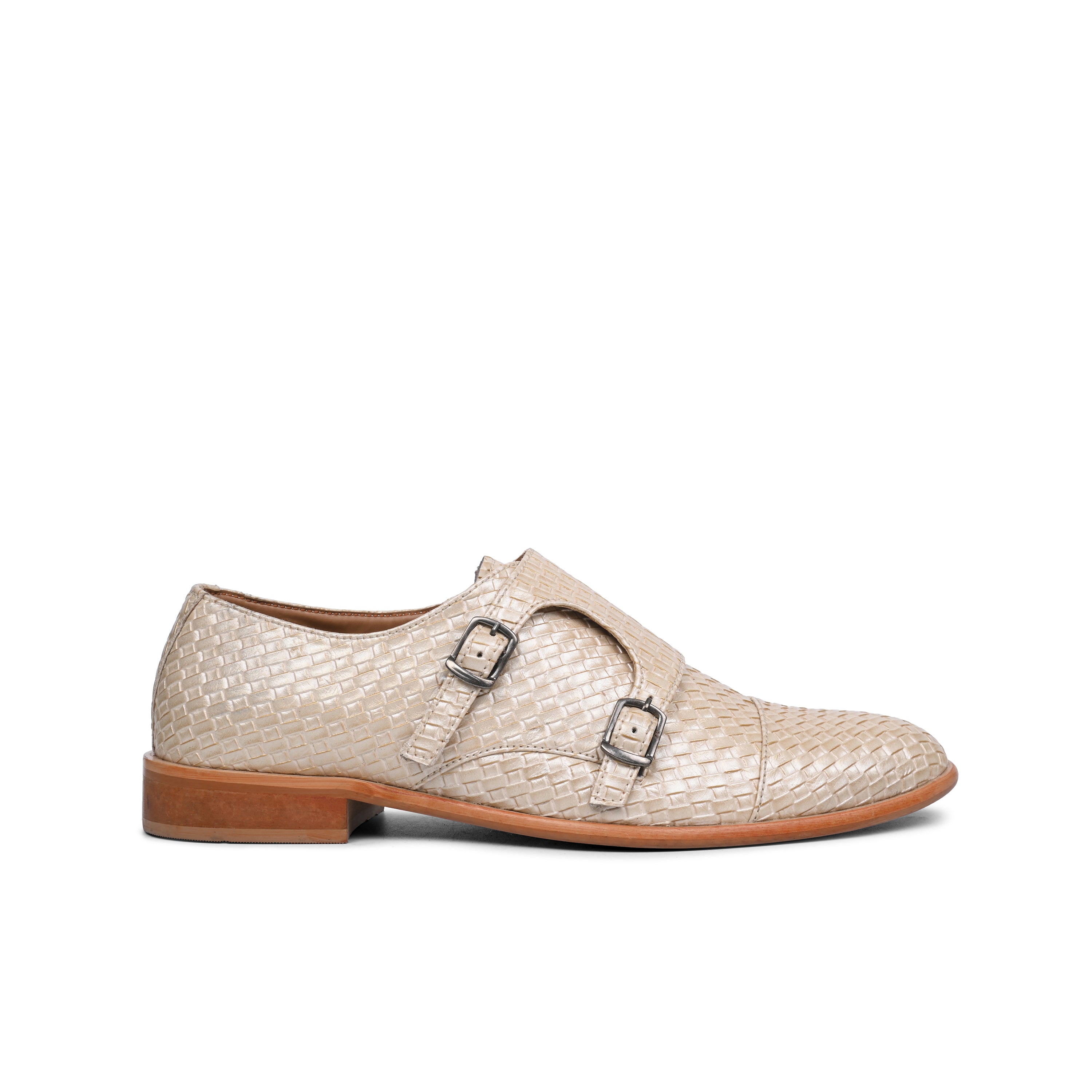 Pyhton Texture Monk strap Shoes