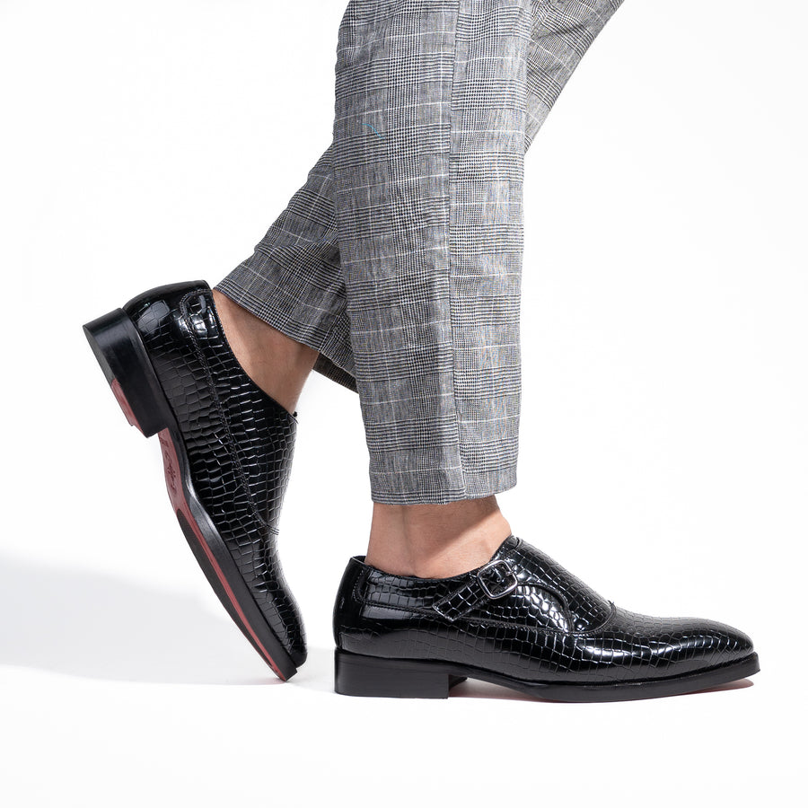 Python Leather Single Monkstrap Men s Shoes