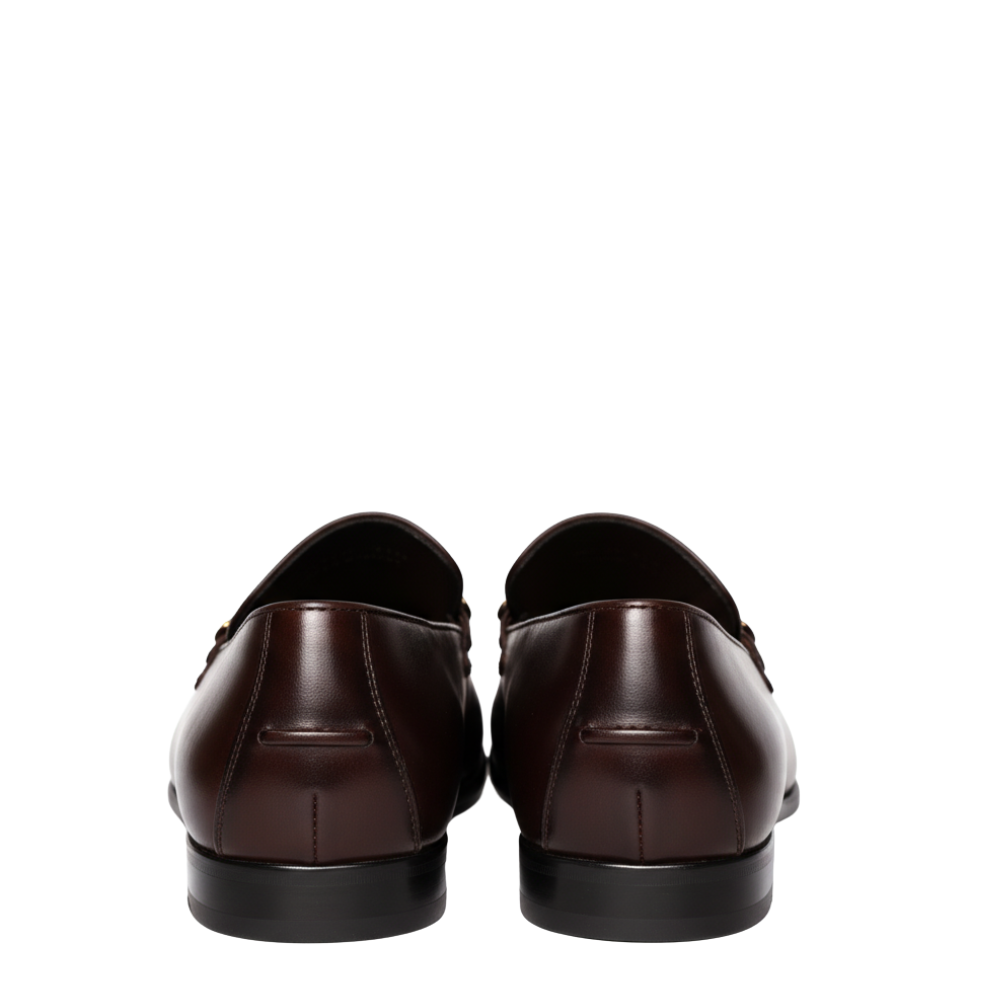 Regal Chain Crest Leather Loafers