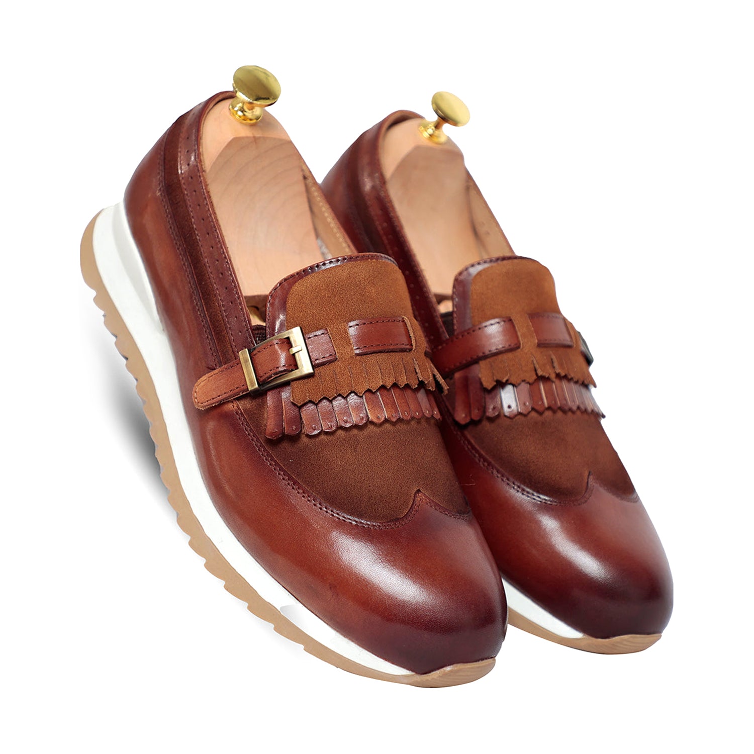 Monk Strap Brown Sneakers