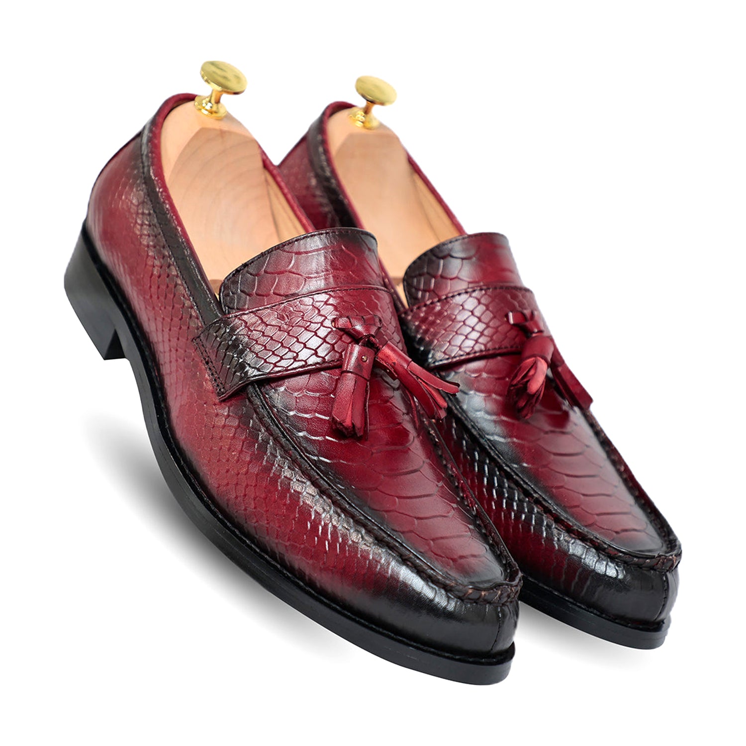 Dominator Tassel Burgundy Slip On Loafers