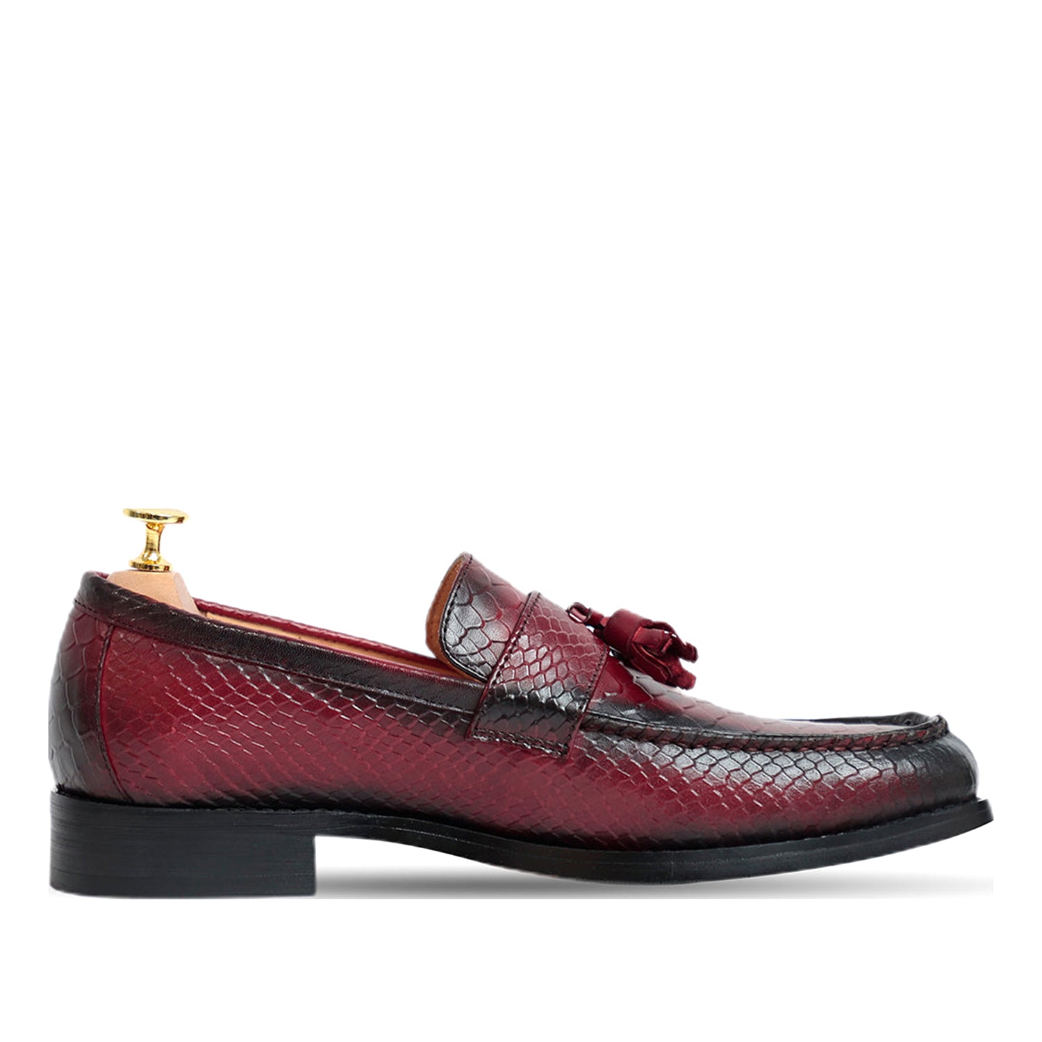 Dominator Tassel Burgundy Slip On Loafers