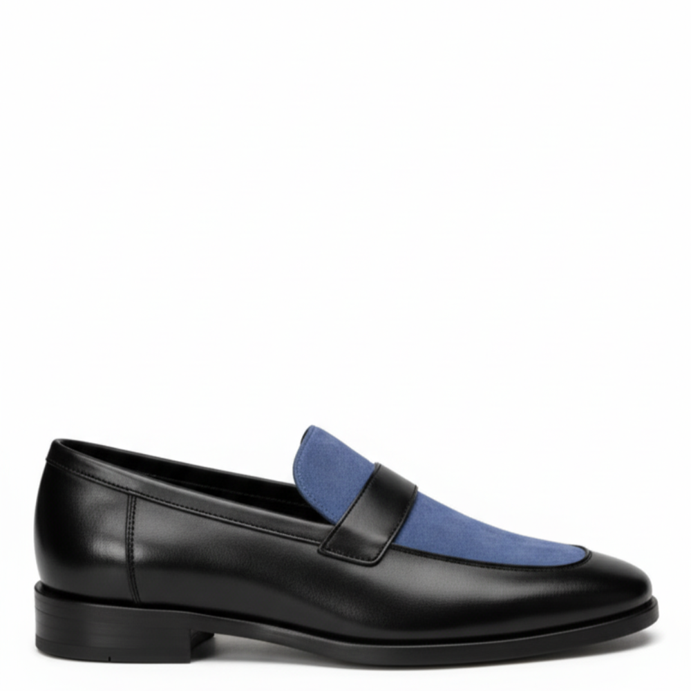 Dual-Tone Italian Luxe Panel Loafers