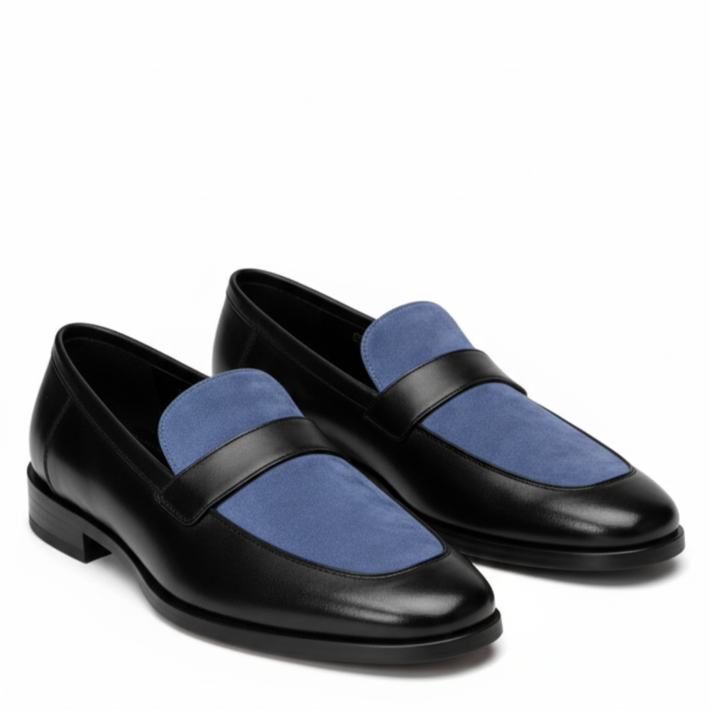 Dual-Tone Italian Luxe Panel Loafers