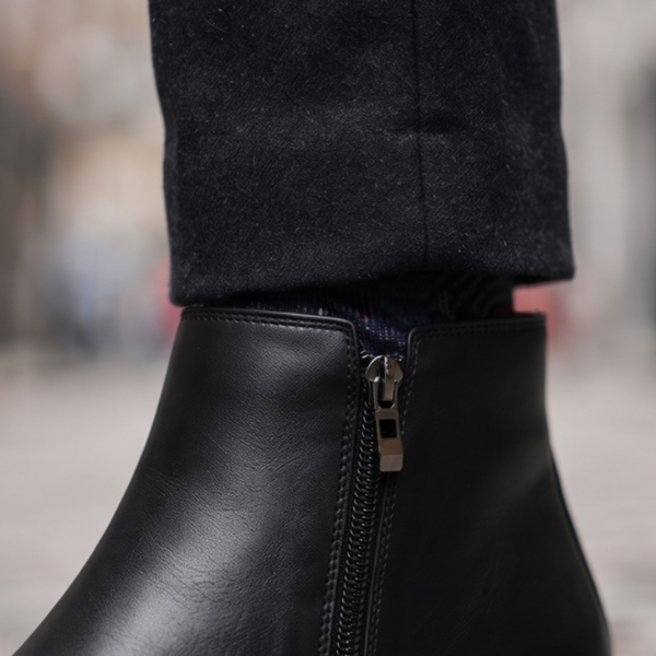 Dual Side Zip closure Leather Chelsea Boots