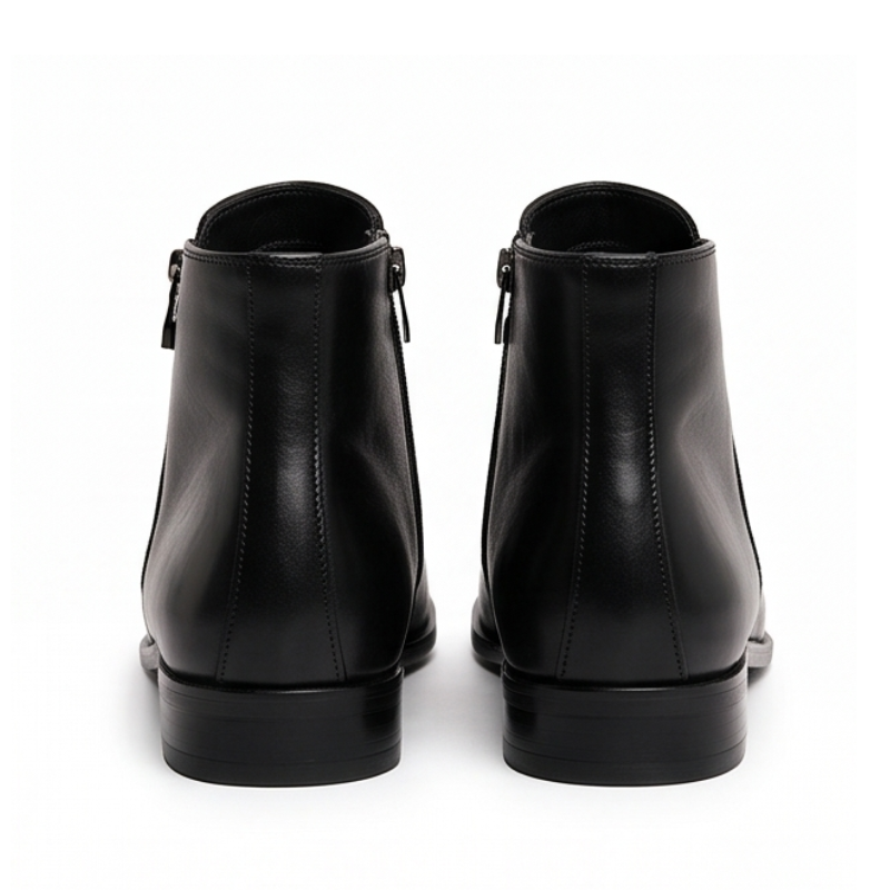 Dual Side Zip closure Leather Chelsea Boots
