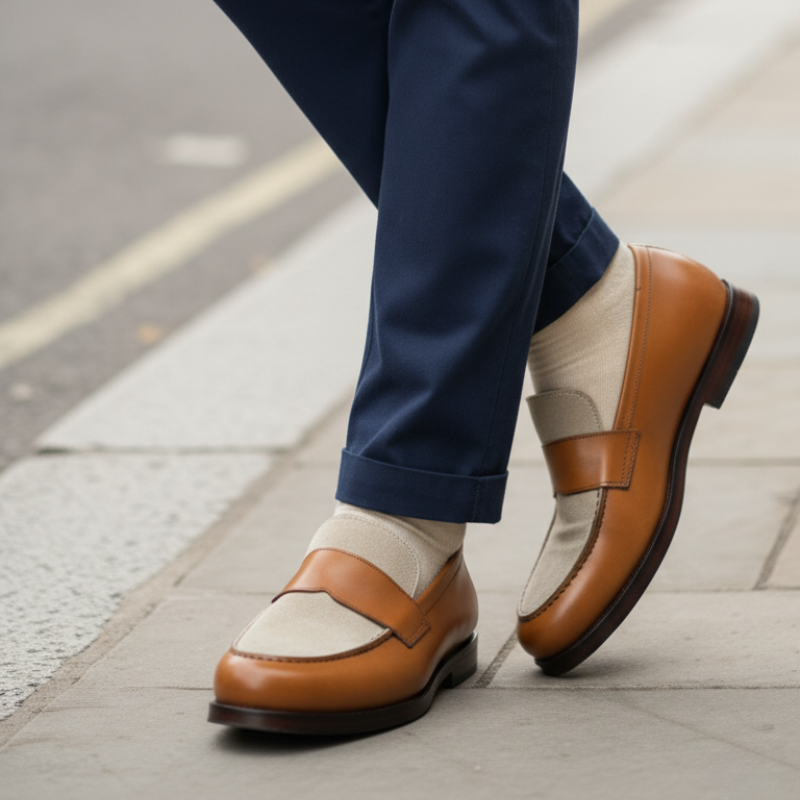 Ebon Dual Tone Italian Loafer