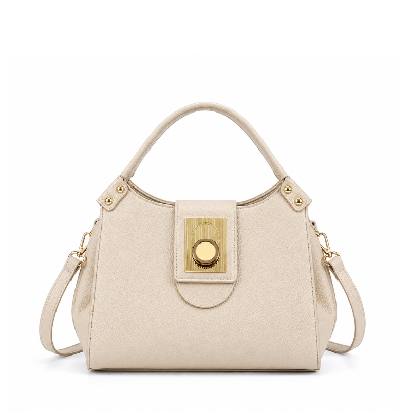 Elegant Crest Luxury Leather Handbag