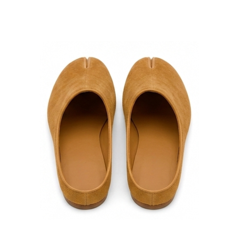 Elio Split Toe Suede Comfort Mule
