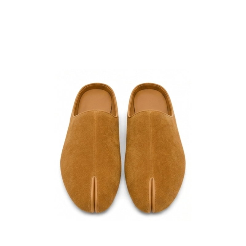 Elio Split Toe Suede Comfort Mule