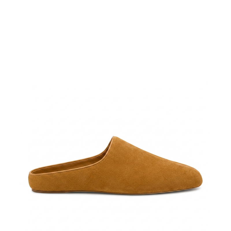 Elio Split Toe Suede Comfort Mule