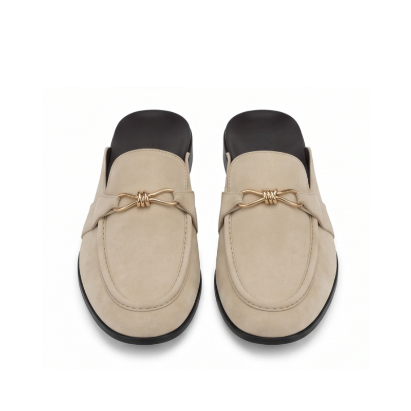 Elite Luxury Suede Horsebit Comfort Mule