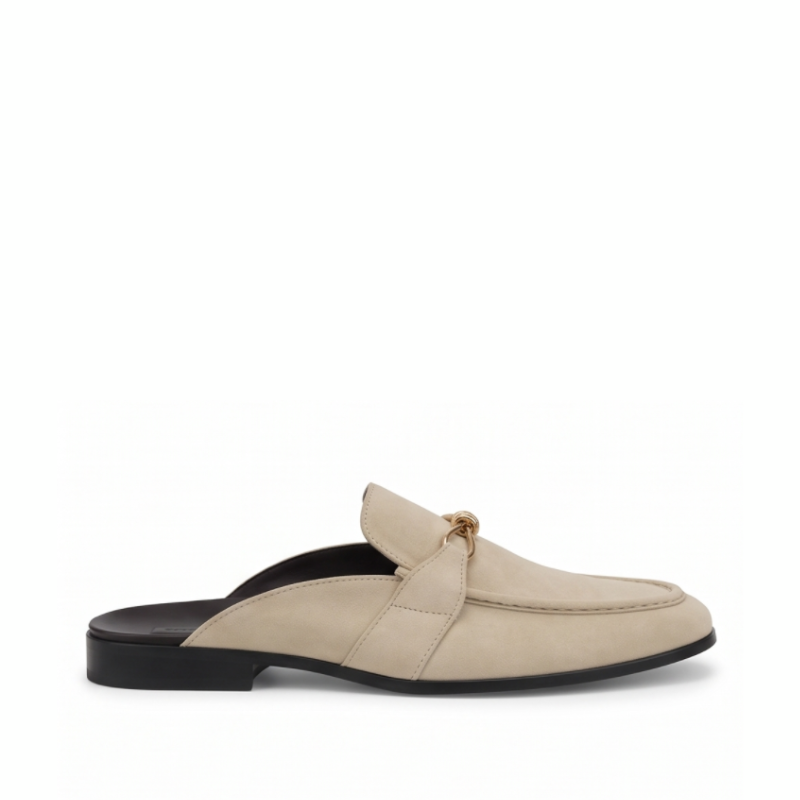 Elite Luxury Suede Horsebit Comfort Mule
