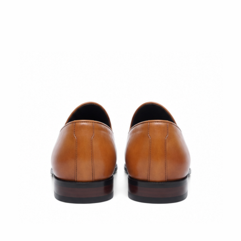 Embroidered Burnish Tassel Slip-On Loafers