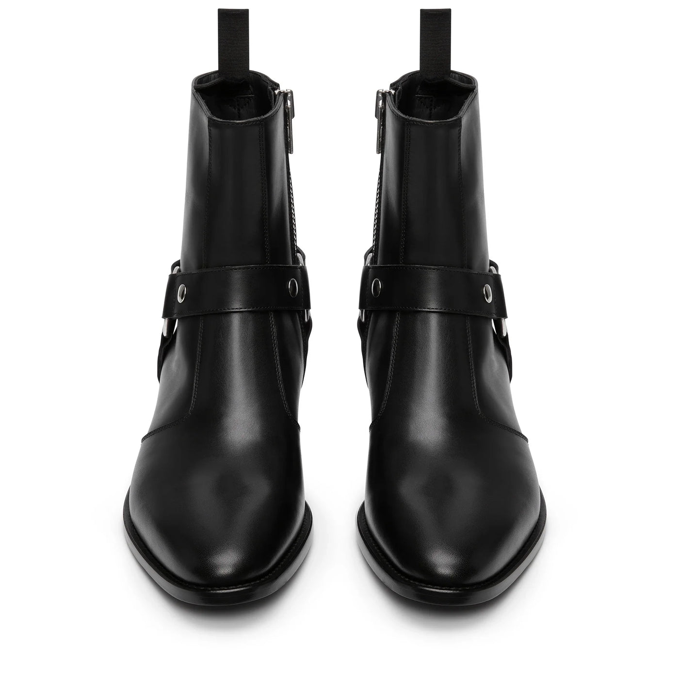 Harness Zip Boot Black Leather