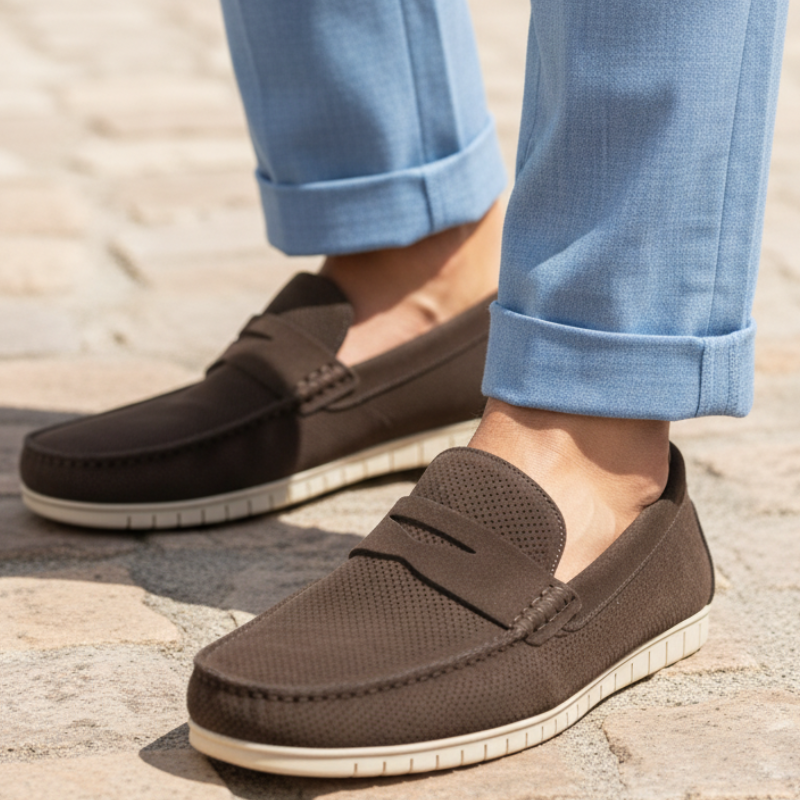Erraflex Perforated Comfort Penny Loafers