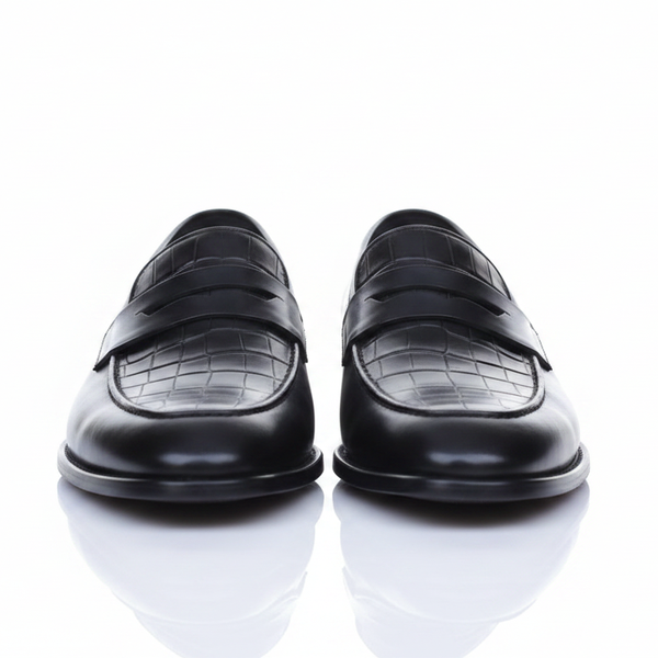 Eternal Dynasty Croco Leather Penny Loafers