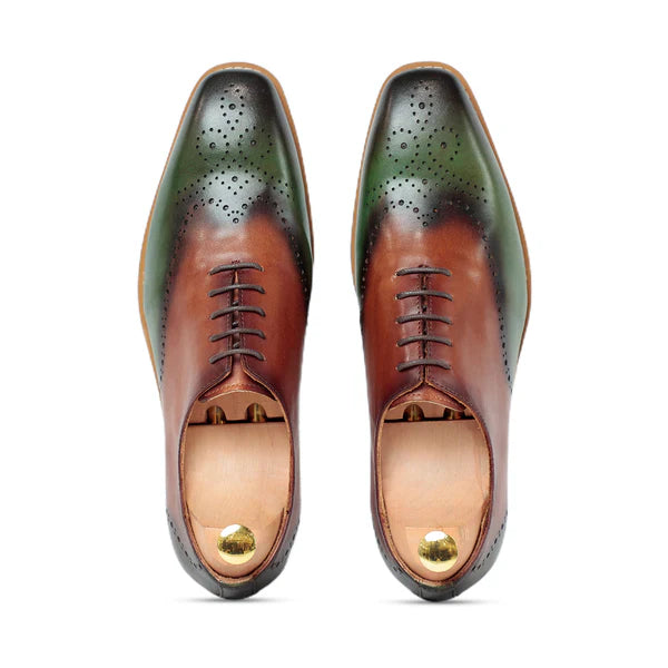 Ethen Blue Brown Oxford Shoes