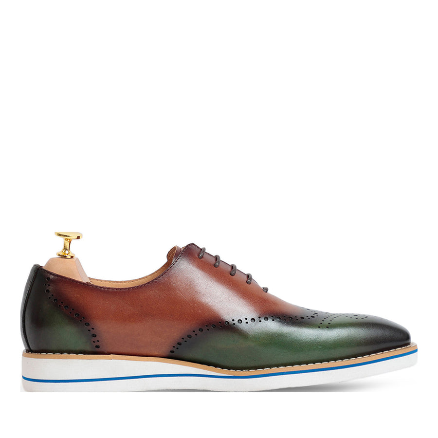 Men Solid Leather Lace-Up Oxford Shoes