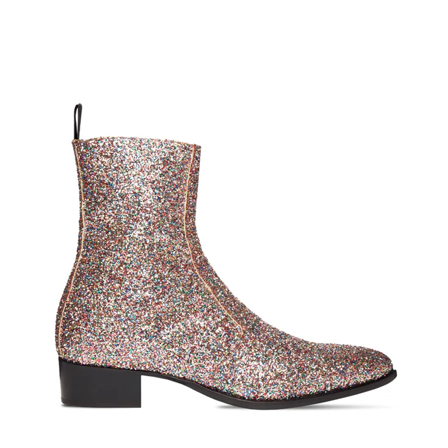 Side Zip Boot - Rainbow Glitter
