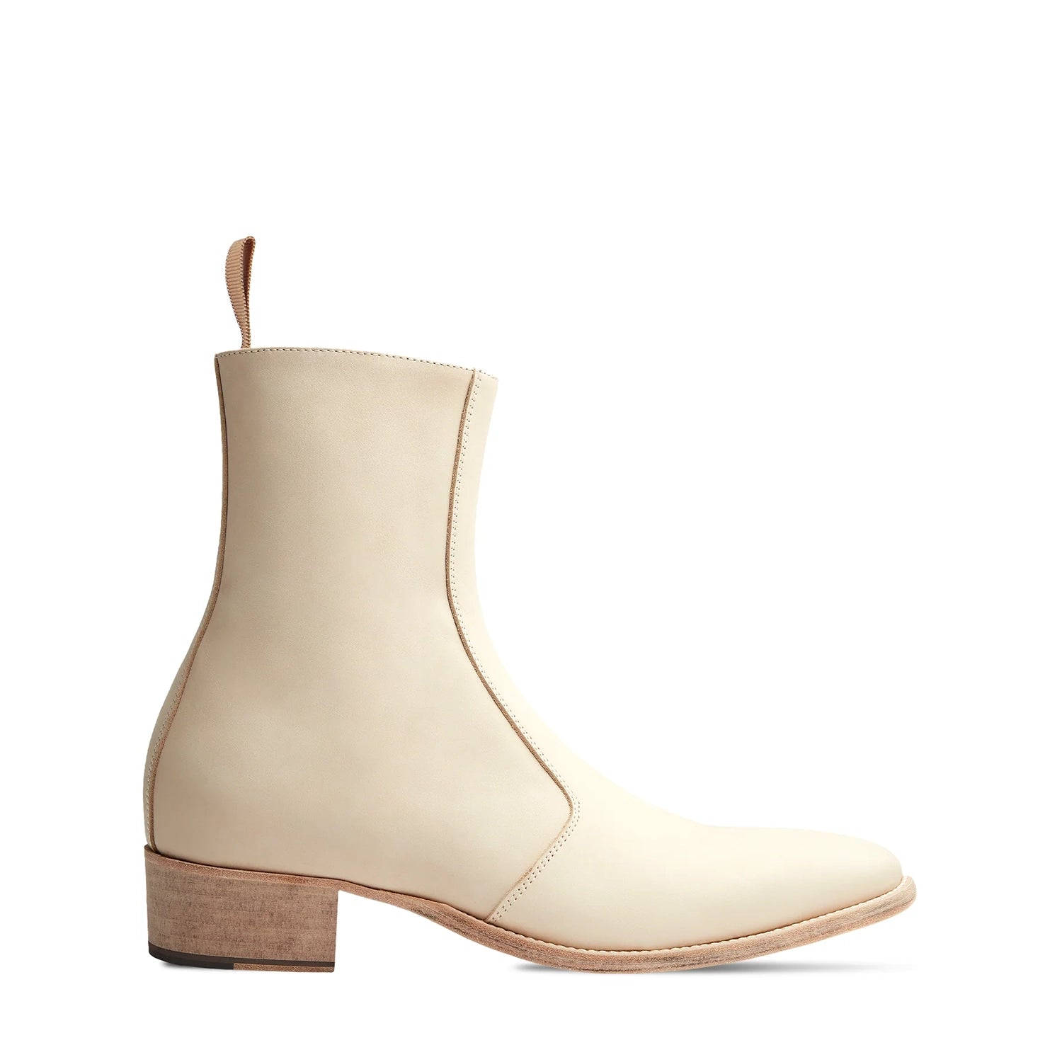 Side Zip Boot - Natural Leather – Italian Shoes Company