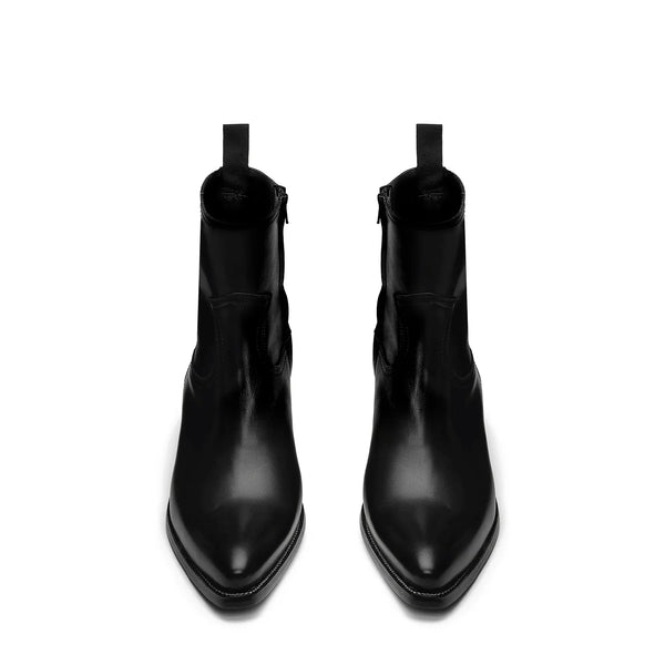 Side Zip Western Boot Hand Dyed Leather