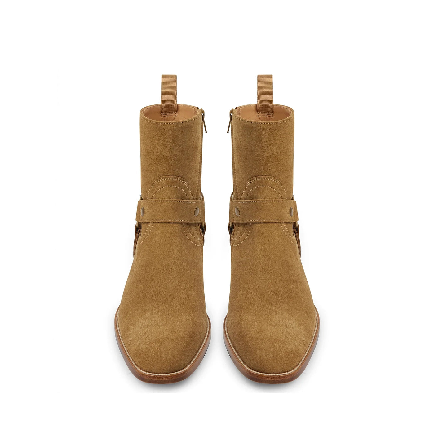 Harness Zip Boot Nut Suede Leather
