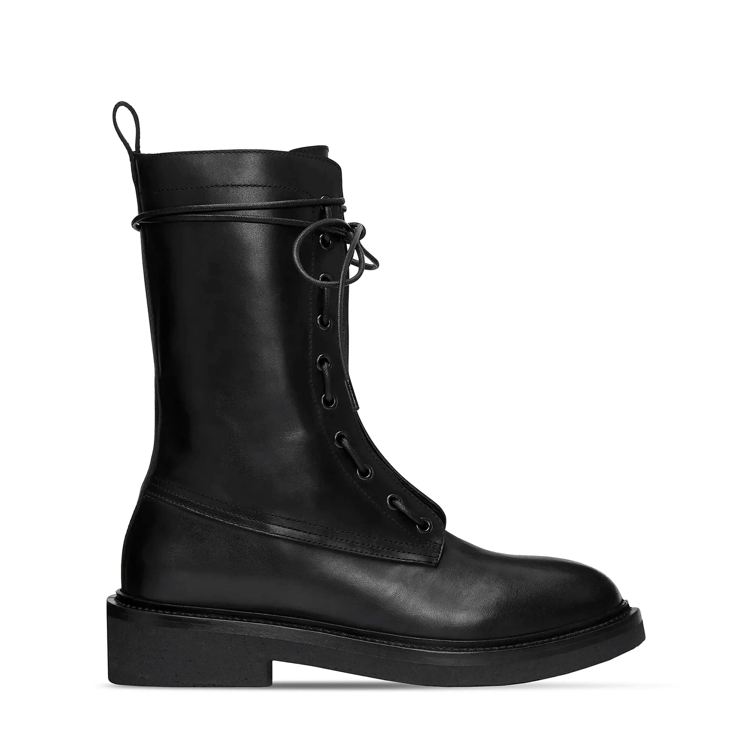 Lorenzo Combat Boot - Black Leather