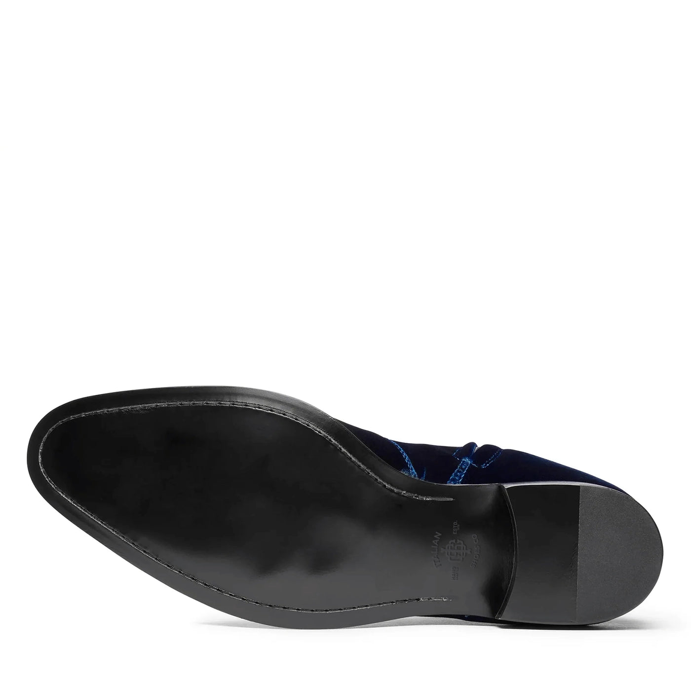 Side Zip Boot - Navy Blue Velvet