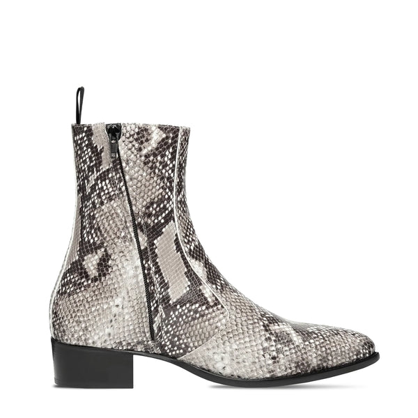 Side Zip Boot Snake Leather