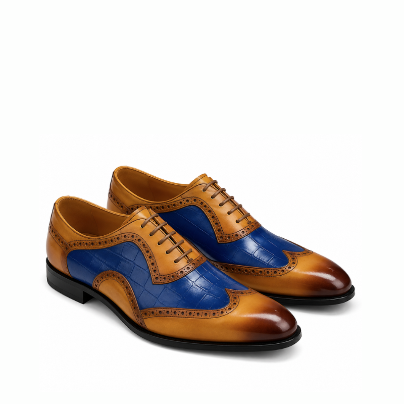 Gavin Heritage Leather Wingtip Oxford Shoes