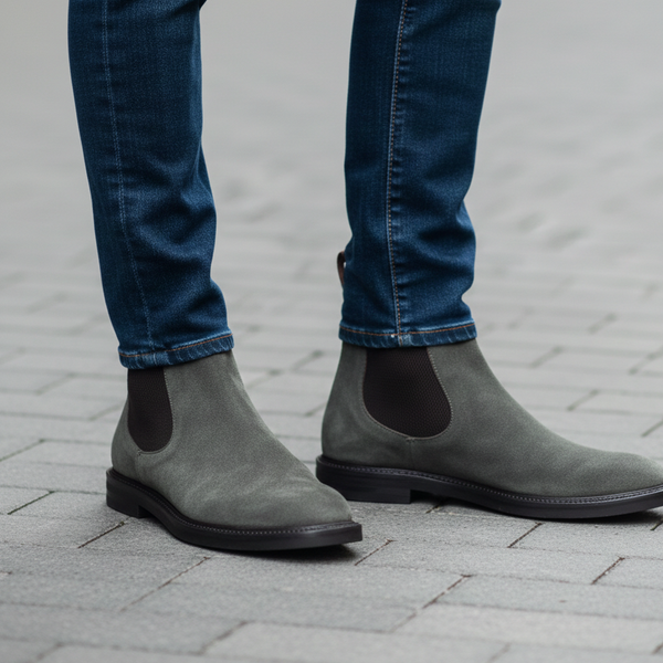 Classic Chelsea Coloured Suede Leather Boots