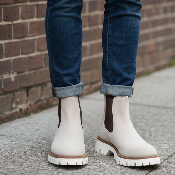 Chunky Suede Chelsea Boots