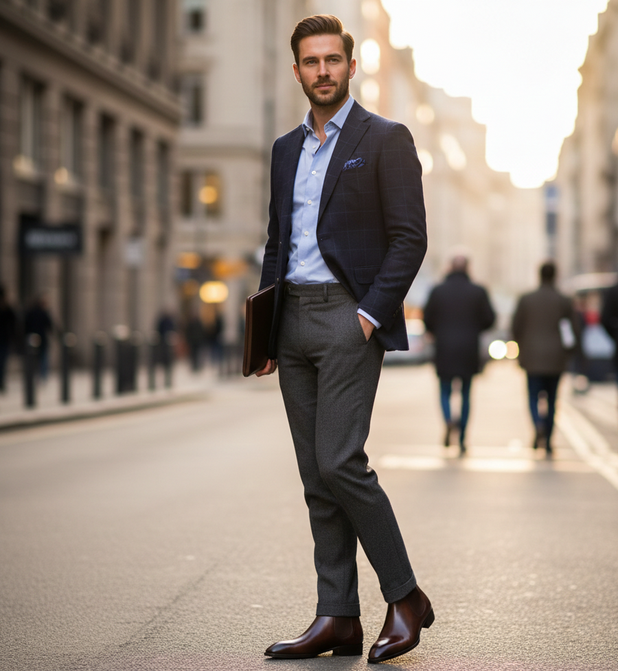 Classic Rich Espresso Chelsea Boots for Mens