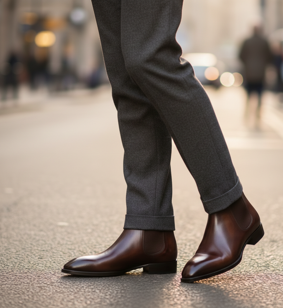 Classic Rich Espresso Chelsea Boots for Mens
