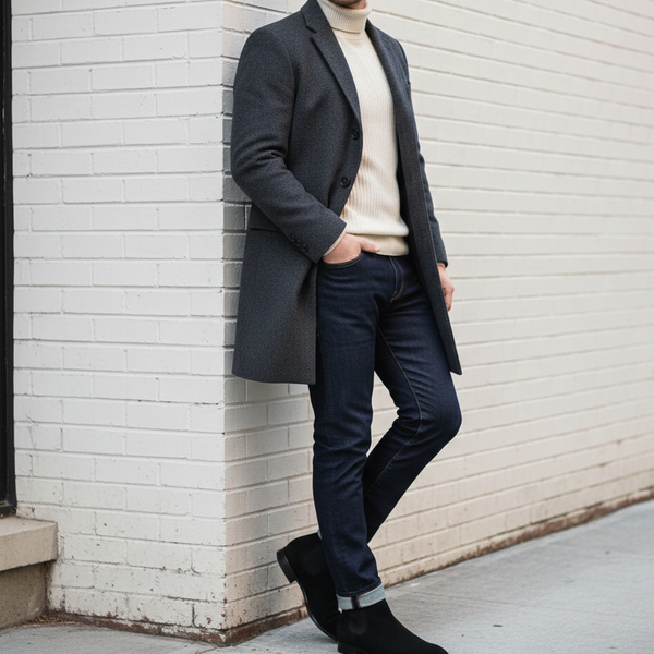 Coal Single Collar Chelsea Boots
