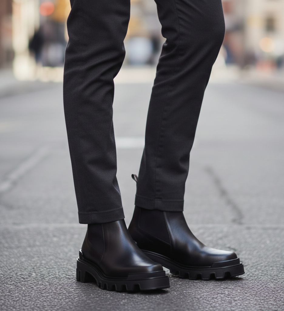 Classic Chelsea Boot with Chunky Exaggerated Sole
