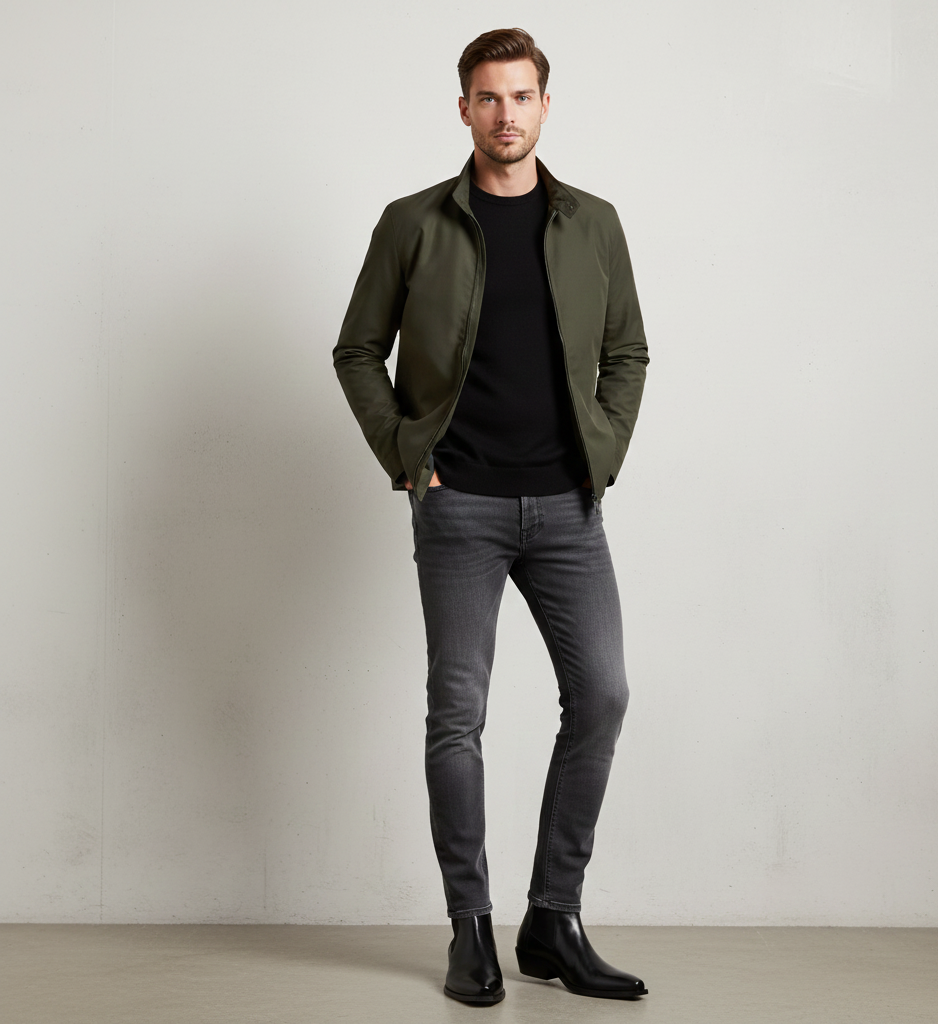 Cyphre Pointed Black Chelsea Leather Boots