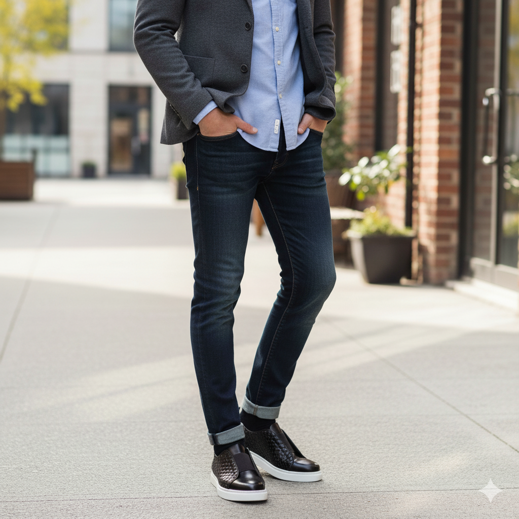 Croc-Embossed Slip-On Low-Top Shoe