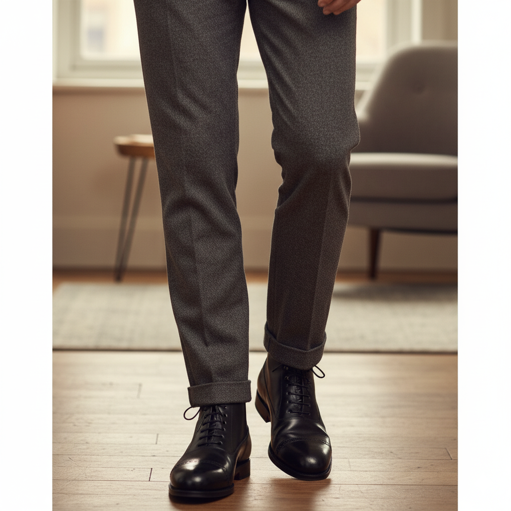 Midnight Lace-up High Ankle Boots