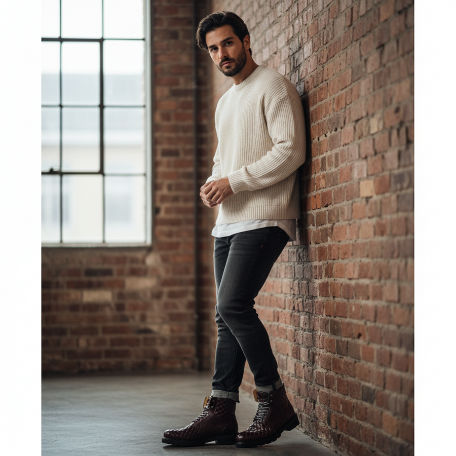 Aria Lace up Leather Boot