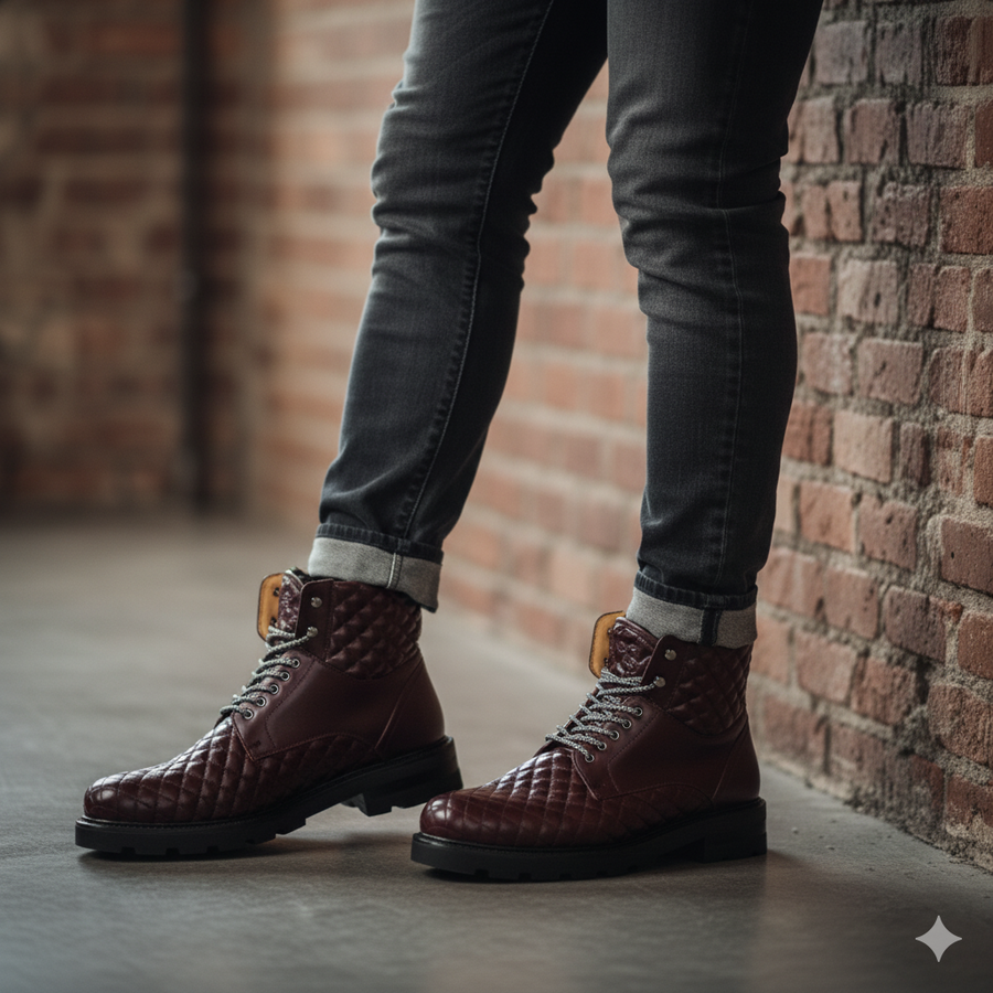 Aria Lace up Leather Boot