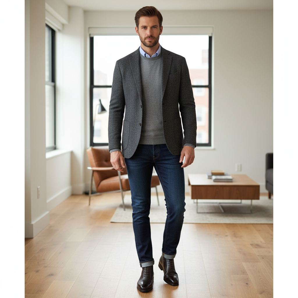 Luxury Handmade Floater Leather Ankle Boot Brown