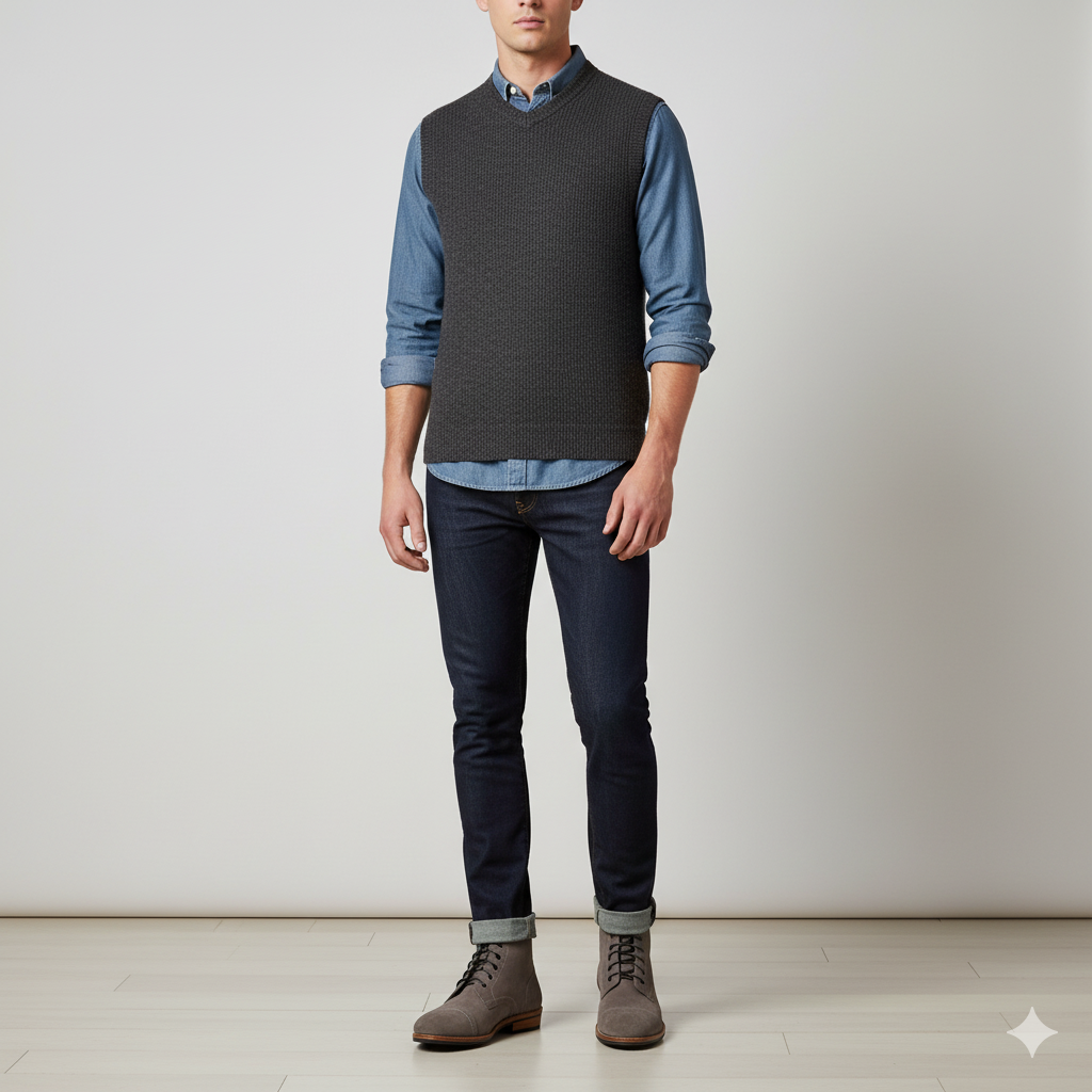 Men Solid Mid-Top Suede Leather Ankle Boot Light Brown