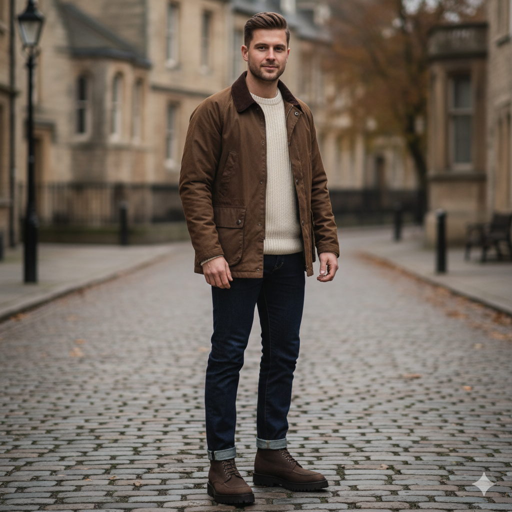 Men Handmade Leather Derby Brown Ankle Boot